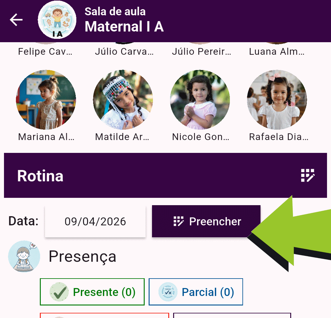 Rotina da Sala de Aula