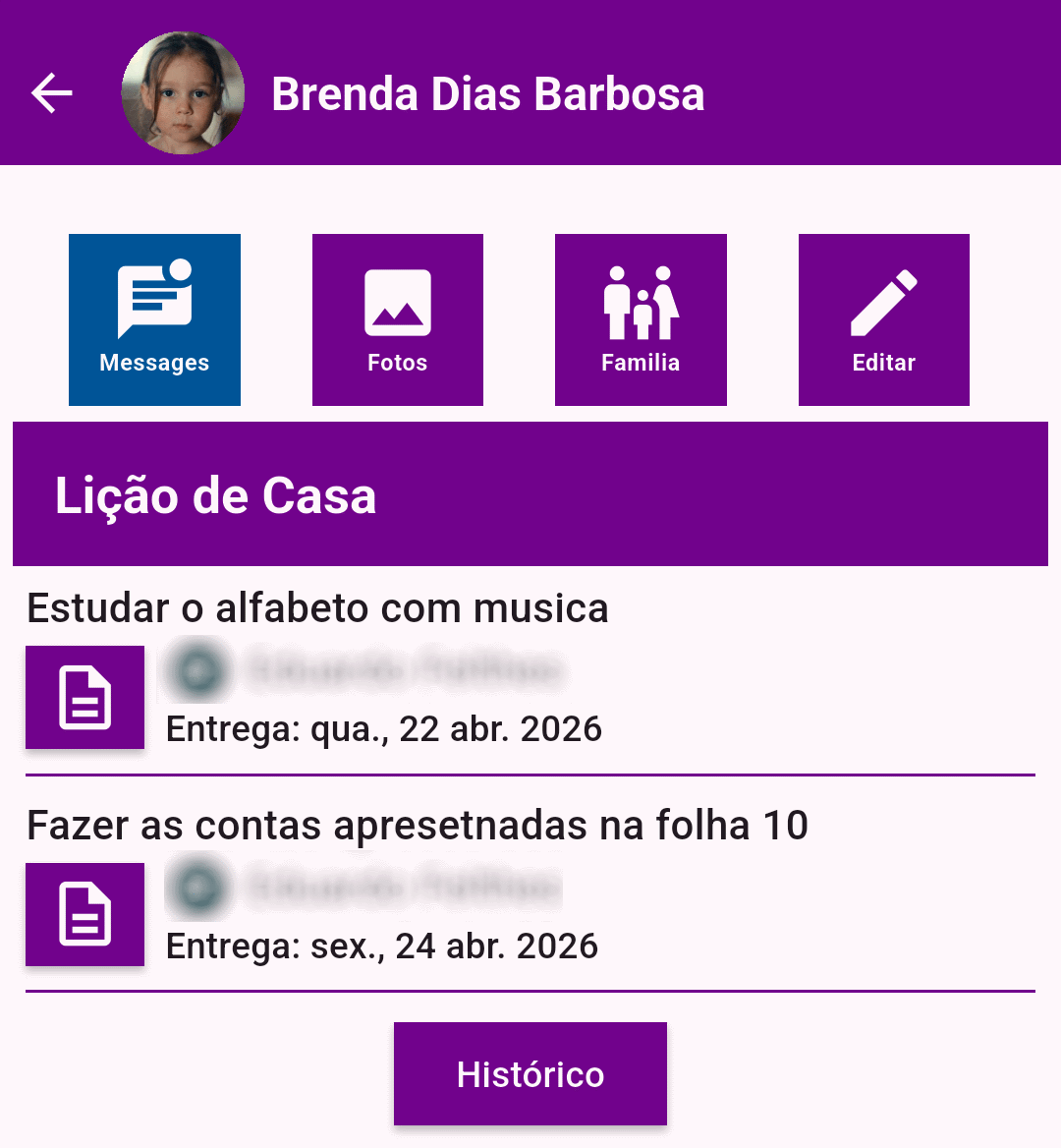 Lições de casa