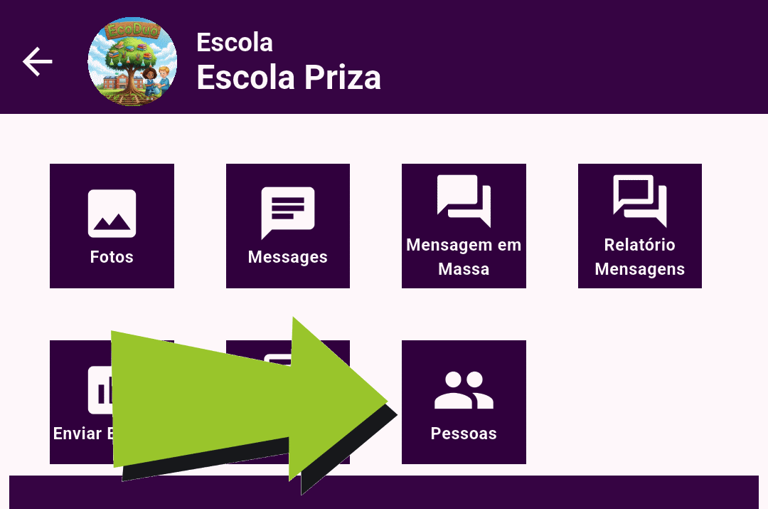 Acesse a Configuração da Escola