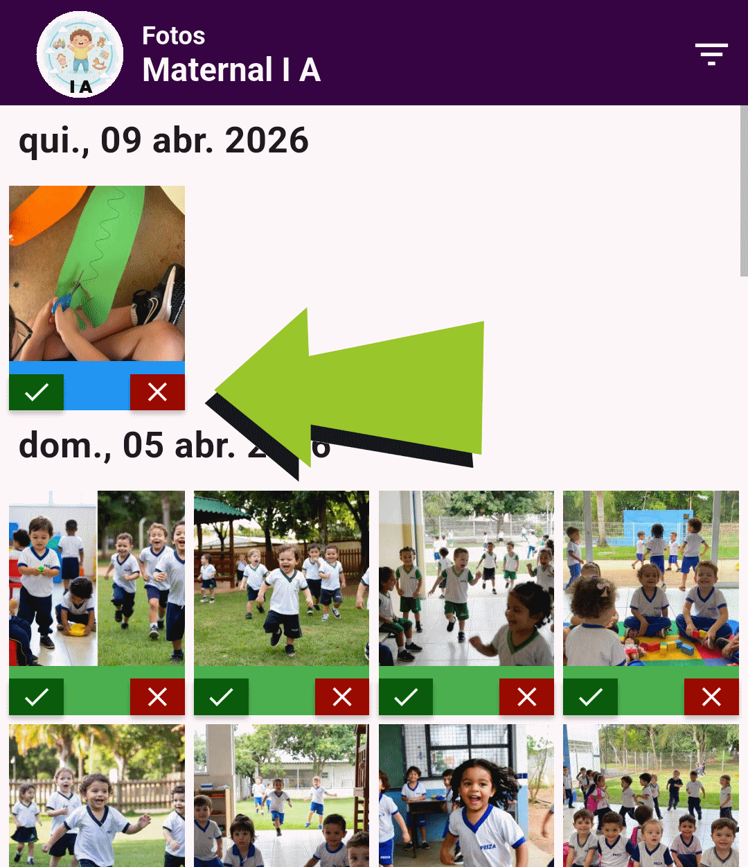 Aprovar / Reprovar Foto