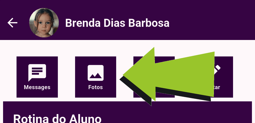 Enviar Fotos para um Aluno