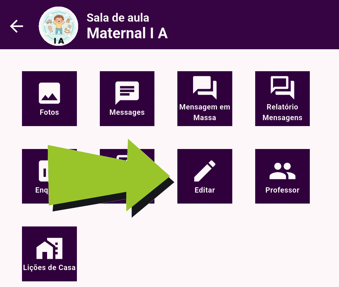 Editar a sala de aula